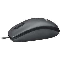 LOGITECH M100 Corded Mouse - BLACK - USB - 2