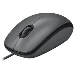 LOGITECH M100 Corded Mouse - BLACK - USB - 3