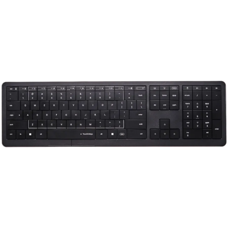 CLEVETURA CLVX 1 Touch-On-Keys AI Wireless Keyboard, ANSI US Windows Layout, Scissor Switches, Aluminum Chassis, Interactive RGB