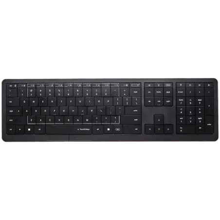 CLEVETURA CLVX 1 Touch-On-Keys AI Wireless Keyboard, ANSI US Windows Layout, Scissor Switches, Aluminum Chassis, Interactive RGB