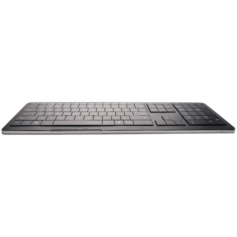 CLEVETURA CLVX 1 Touch-On-Keys AI Wireless Keyboard, ANSI US Windows Layout, Scissor Switches, Aluminum Chassis, Interactive RGB