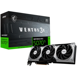 MSI Video Card Nvidia GeForce RTX 5070 Ti 16G VENTUS 3X OC (16GB GDDR7/256bit, PCI-E Gen5, 3x DP 2.1, 1x HDMI 2.1, 1x 16-pin Pow