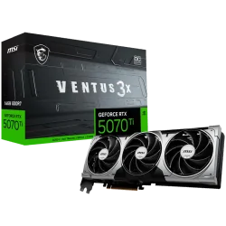 MSI Video Card Nvidia GeForce RTX 5070 Ti 16G VENTUS 3X OC (16GB GDDR7/256bit, PCI-E Gen5, 3x DP 2.1, 1x HDMI 2.1, 1x 16-pin Pow