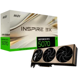 MSI Video Card Nvidia GeForce RTX 5070 12G INSPIRE 3X OC, 12GB GDDR7, 192bit, Effective Memory Clock: 28000MHz, Boost: 2557 MHz,