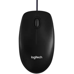 LOGITECH B100 Corded Mouse - BLACK - USB - B2B - 1