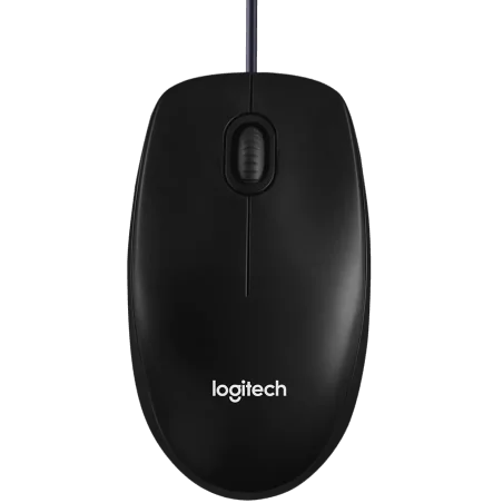 LOGITECH B100 Corded Mouse - BLACK - USB - B2B - 1