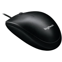 LOGITECH B100 Corded Mouse - BLACK - USB - B2B - 3