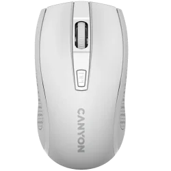 CANYON MW-7, 2.4Ghz wireless mouse, 6 buttons, DPI 800/1200/1600, with 1 AA battery ,size 110*60*37mm,58g,white - 1