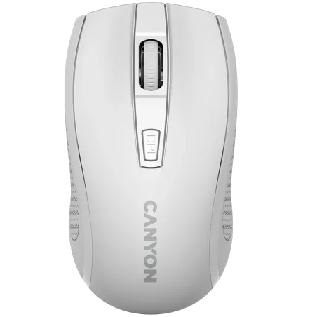 CANYON MW-7, 2.4Ghz wireless mouse, 6 buttons, DPI 800/1200/1600, with 1 AA battery ,size 110*60*37mm,58g,white - 1
