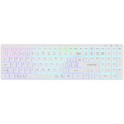 CANYON keyboard HKB-W11 UK/US RGB Dual Mode Wireless White - 1