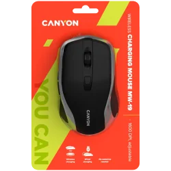 CANYON MW-19, 2.4GHz Wireless Rechargeable Mouse with Pixart sensor, 6keys, Silent switch for right/left keys,Add NTCDPI: 800/12