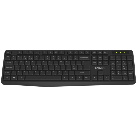 CANYON keyboard KB-W01 EN/BG Wireless Black - 1