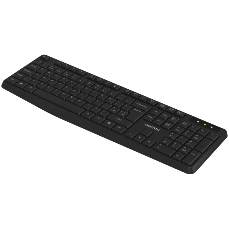 CANYON keyboard KB-W01 EN/BG Wireless Black - 1