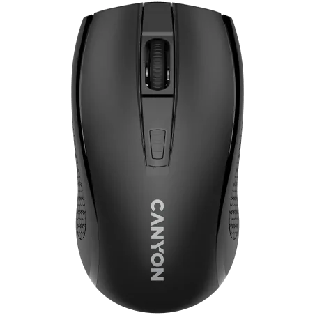 CANYON MW-7, 2.4Ghz wireless mouse, 6 buttons, DPI 800/1200/1600, with 1 AA battery ,size 110*60*37mm,58g,black - 1