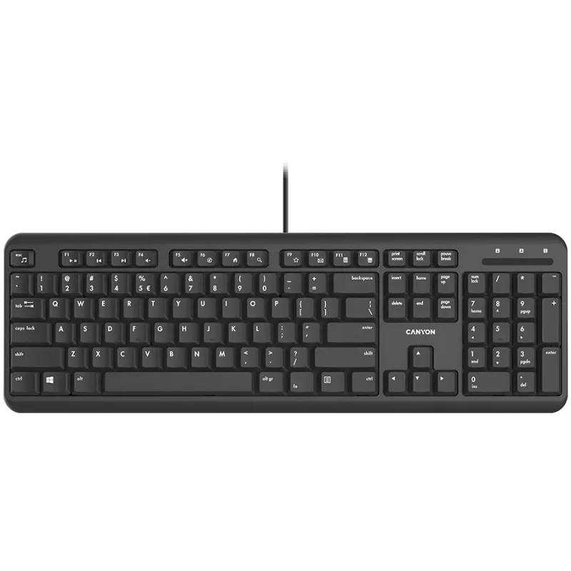 CANYON keyboard HKB-20 EN/BG Velvet Wired Black - 1