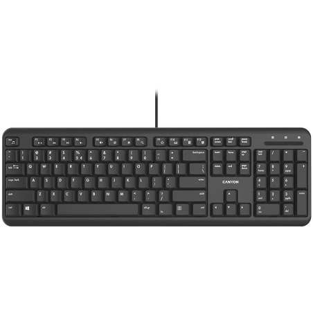 CANYON keyboard HKB-20 EN/BG Velvet Wired Black - 1