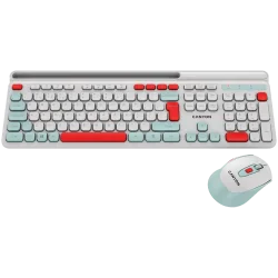 CANYON HSET-W5 EN Keyboard+Mouse AAA+AA Wireless White - 2
