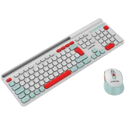 CANYON HSET-W5 EN Keyboard+Mouse AAA+AA Wireless White - 3
