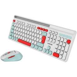 CANYON HSET-W5 EN Keyboard+Mouse AAA+AA Wireless White - 5