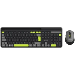 CANYON HSET-W5 EN Keyboard+Mouse AAA+AA Wireless Black - 1