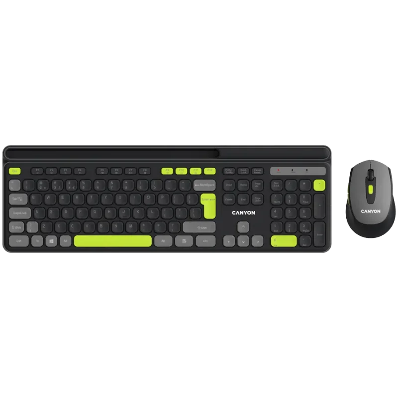 CANYON HSET-W5 EN Keyboard+Mouse AAA+AA Wireless Black - 1