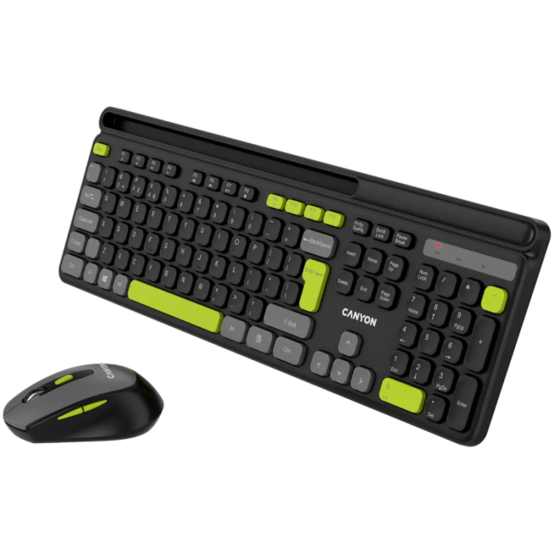 CANYON HSET-W5 EN Keyboard+Mouse AAA+AA Wireless Black - 1
