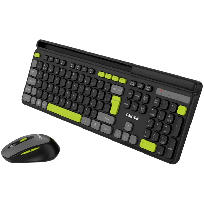CANYON HSET-W5 EN Keyboard+Mouse AAA+AA Wireless Black - 1