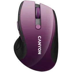 CANYON 2.4Ghz wireless mouse, optical tracking - blue LED, 6 buttons, DPI 1000/1200/1600, Purple pearl glossy - 1