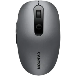 CANYON MW-9, 2 in 1 Wireless optical mouse with 6 buttons, DPI 800/1000/1200/1500, 2 mode(BT/ 2.4GHz), Battery AA*1pcs, Grey, 65