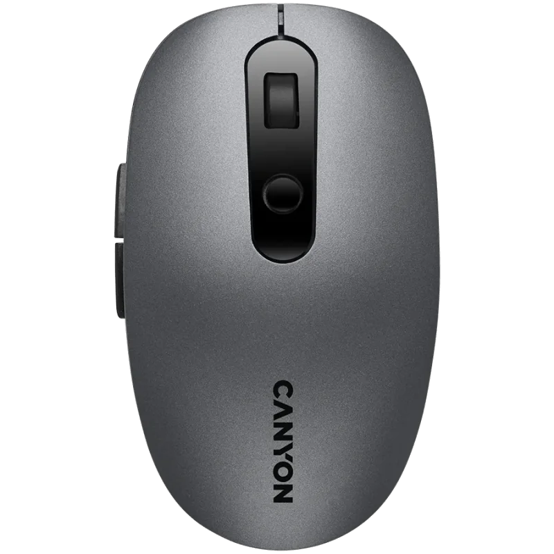CANYON MW-9, 2 in 1 Wireless optical mouse with 6 buttons, DPI 800/1000/1200/1500, 2 mode(BT/ 2.4GHz), Battery AA*1pcs, Grey, 65