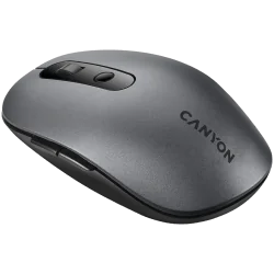 CANYON MW-9, 2 in 1 Wireless optical mouse with 6 buttons, DPI 800/1000/1200/1500, 2 mode(BT/ 2.4GHz), Battery AA*1pcs, Grey, 65