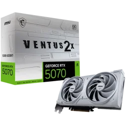 MSI Video Card Nvidia GeForce RTX 5070 12G VENTUS 2X OC WHITE, 12GB GDDR7, 192bit, Effective Memory Clock: 28000MHz, Boost: 2542