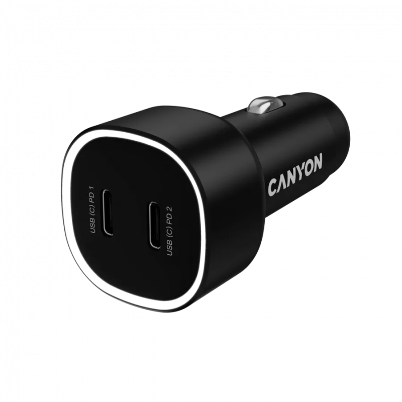 CANYON car charger OnDrive 60 PD 60W 2xUSB-C Black - 1