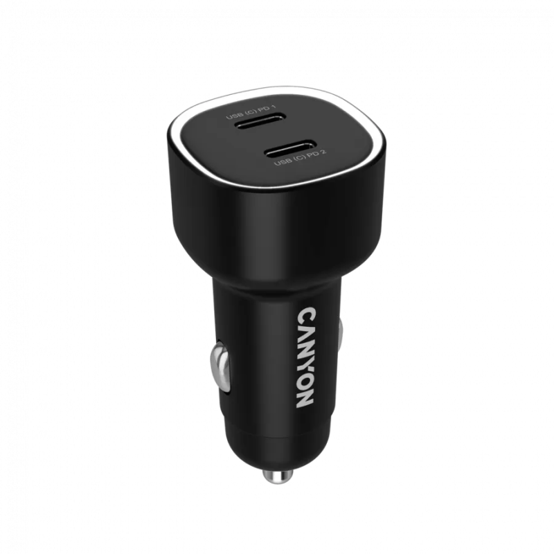 CANYON car charger OnDrive 60 PD 60W 2xUSB-C Black - 1