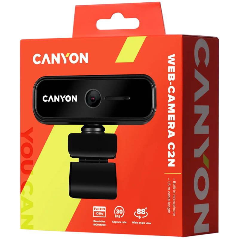 CANYON webcam C2N Full HD 1080p Black - 1