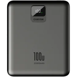 CANYON power bank PB-2008 LED FLAT 20000 mAh PD100W QC3.0 Dark Grey - 2