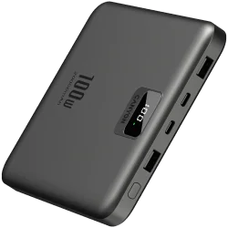 CANYON power bank PB-2008 LED FLAT 20000 mAh PD100W QC3.0 Dark Grey - 3