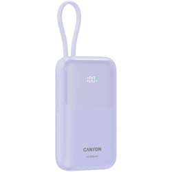 CANYON power bank OnPower 101 built-in cable 10000 mAh PD22.5W Purple - 3