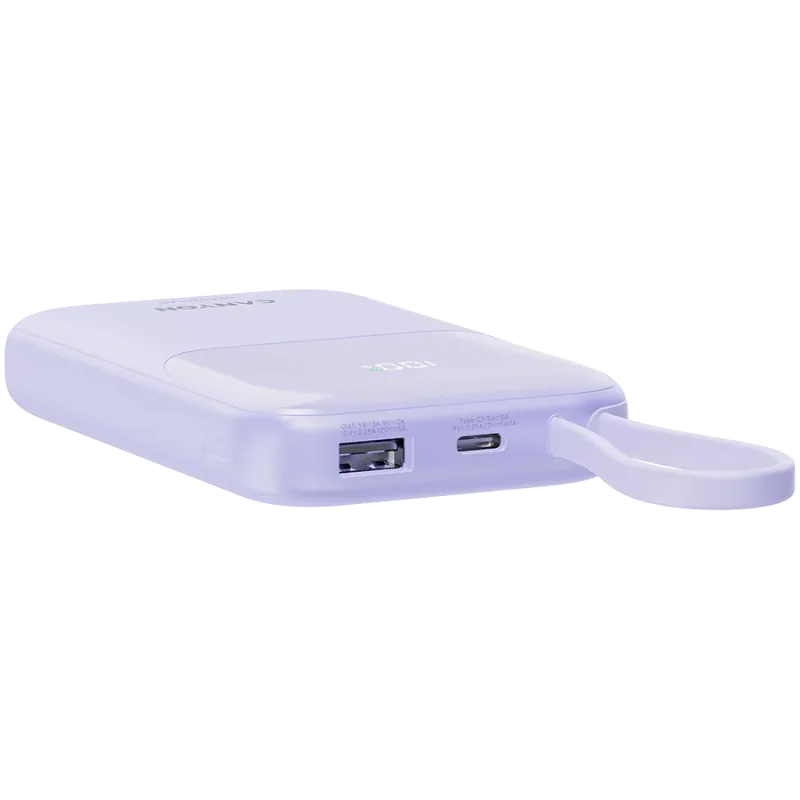 CANYON power bank OnPower 101 built-in cable 10000 mAh PD22.5W Purple - 1