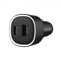 CANYON car charger OnDrive 48 PD 48W USB-A+USB-C Black - 2