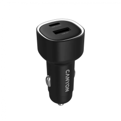 CANYON car charger OnDrive 48 PD 48W USB-A+USB-C Black - 3