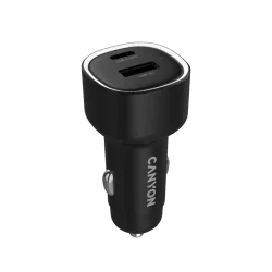 CANYON car charger OnDrive 48 PD 48W USB-A+USB-C Black - 3