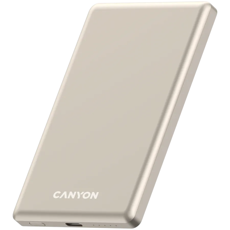 CANYON power bank OnPower 505 slim Magnetic 5000 mAh PD20W Beige - 1