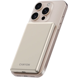 CANYON power bank OnPower 505 slim Magnetic 5000 mAh PD20W Beige - 6