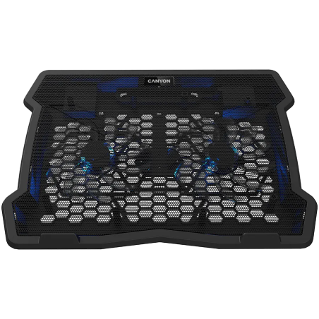 CANYON NS03, Cooling stand dual-fan with 2x2.0 USB hub, support up to 10”-15.6” laptop, ABS plastic and iron, Fans dimension:125