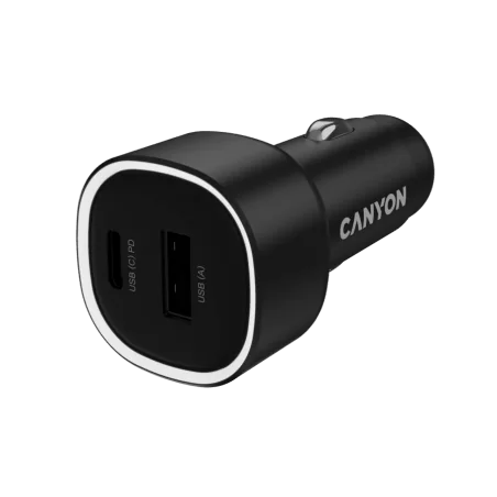 CANYON car charger OnDrive 85 PD 85W USB-A+USB-C Black - 1