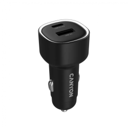 CANYON car charger OnDrive 85 PD 85W USB-A+USB-C Black - 3