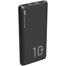 Silicon Power QP15 10.000mAh PowerBank  500 charging cycles 2x USB A Out, 1x Micro USB in + 1x USB C In/out, Li-Polymer, 10000mA