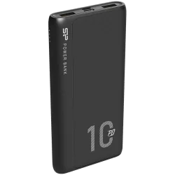 Silicon Power QP15 10.000mAh PowerBank 500 charging cycles 2x USB A Out, 1x Micro USB in + 1x USB C In/out, Li-Polymer, 10000mA