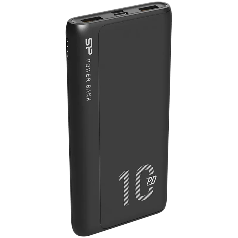 Silicon Power QP15 10.000mAh PowerBank 500 charging cycles 2x USB A Out, 1x Micro USB in + 1x USB C In/out, Li-Polymer, 10000mA